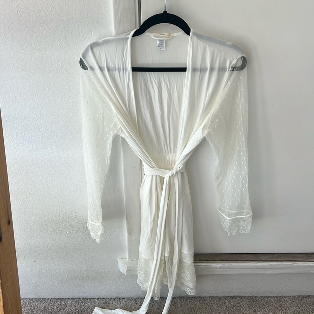 White Eberjey robe